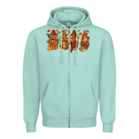 Seafoam thanksgiving coffee cups with gnomes bbs Zipper Hoodie - BundleAndBundleShop