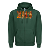 Sports Green thanksgiving coffee cups with gnomes bbs Zipper Hoodie - BundleAndBundleShop