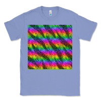 Colony Blue neon rainbow leopard zebra seamless pattern Classic Tee - BundleAndBundleShop