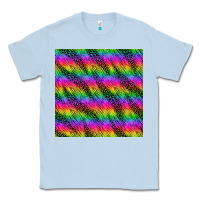 Dusty Blue neon rainbow leopard zebra seamless pattern Classic Tee - BundleAndBundleShop