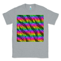 Heather Grey neon rainbow leopard zebra seamless pattern Classic Tee - BundleAndBundleShop