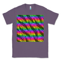 Lavender neon rainbow leopard zebra seamless pattern Classic Tee - BundleAndBundleShop