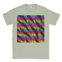 Matcha neon rainbow leopard zebra seamless pattern Classic Tee - BundleAndBundleShop