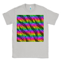 Moon Dust neon rainbow leopard zebra seamless pattern Classic Tee - BundleAndBundleShop