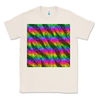Natural neon rainbow leopard zebra seamless pattern Classic Tee - BundleAndBundleShop