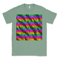 Sage neon rainbow leopard zebra seamless pattern Classic Tee - BundleAndBundleShop