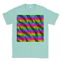 Seafoam neon rainbow leopard zebra seamless pattern Classic Tee - BundleAndBundleShop