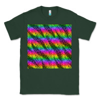 Sports Green neon rainbow leopard zebra seamless pattern Classic Tee - BundleAndBundleShop