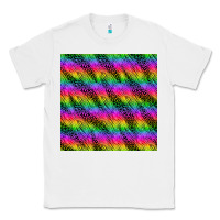 White neon rainbow leopard zebra seamless pattern Classic Tee - BundleAndBundleShop