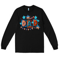 Black American Dad  4th of july Long Sleeve Tee - CowGirlArtShop