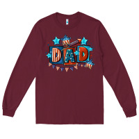 Burgundy American Dad  4th of july Long Sleeve Tee - CowGirlArtShop