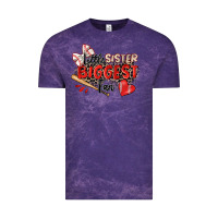 Cloud Purple little sister biggest fan baseball Vintage Tee - Zillion Design Studio