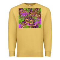 Antique Gold mardi gras carnival masks and fleur de lis Premium Sweatshirt - Jasminsmagicworld