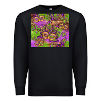 Black mardi gras carnival masks and fleur de lis Premium Sweatshirt - Jasminsmagicworld