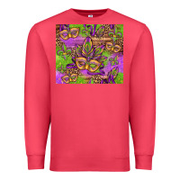 Cardinal mardi gras carnival masks and fleur de lis Premium Sweatshirt - Jasminsmagicworld