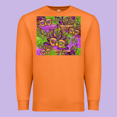 Mardi Gras Carnival Masks And Fleur De Lis Premium Sweatshirt Designed By Jasminsmagicworld