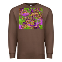 Chestnut mardi gras carnival masks and fleur de lis Premium Sweatshirt - Jasminsmagicworld