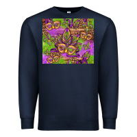 Navy mardi gras carnival masks and fleur de lis Premium Sweatshirt - Jasminsmagicworld