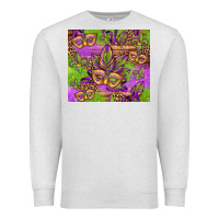 Oatmeal Heather mardi gras carnival masks and fleur de lis Premium Sweatshirt - Jasminsmagicworld