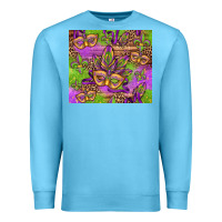 Ocean Blue mardi gras carnival masks and fleur de lis Premium Sweatshirt - Jasminsmagicworld