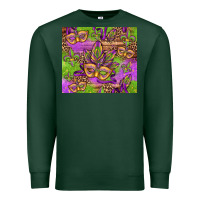 Sports Green mardi gras carnival masks and fleur de lis Premium Sweatshirt - Jasminsmagicworld