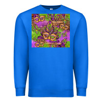 True Royal mardi gras carnival masks and fleur de lis Premium Sweatshirt - Jasminsmagicworld