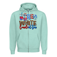 Seafoam red whıte loaded tea Zipper Hoodie - AdoDesignShop