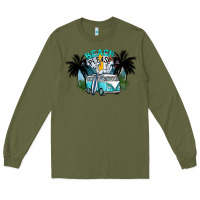 Army Green beach please Long Sleeve Tee - SublimationCraftShop