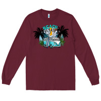 Burgundy beach please Long Sleeve Tee - SublimationCraftShop