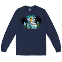 Navy beach please Long Sleeve Tee - SublimationCraftShop