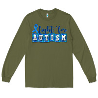 Army Green fight for autism Long Sleeve Tee - AdoDesignShop