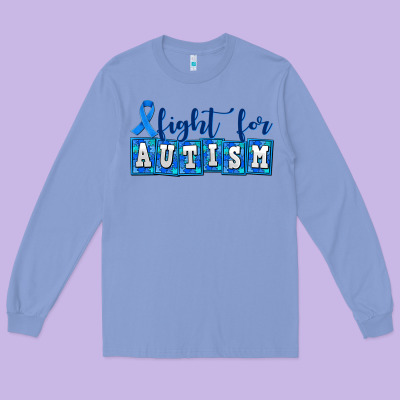 Fight For Autism Long Sleeve Tee Designed By Adodesignshop