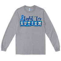 Heather Grey fight for autism Long Sleeve Tee - AdoDesignShop