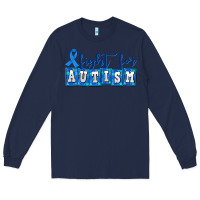Navy fight for autism Long Sleeve Tee - AdoDesignShop