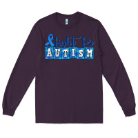 Plum fight for autism Long Sleeve Tee - AdoDesignShop