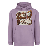 Lavender hand drawn cowhide cow fur Heavyweight Hoodie - BarkalooDesign