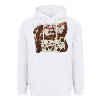White hand drawn cowhide cow fur Heavyweight Hoodie - BarkalooDesign