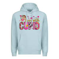 Blue Mist i am with cupid Premium Hoodie - NancyCooperArtShop