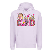 Lilac i am with cupid Premium Hoodie - NancyCooperArtShop