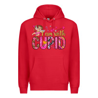 Red i am with cupid Premium Hoodie - NancyCooperArtShop