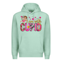Seafoam i am with cupid Premium Hoodie - NancyCooperArtShop