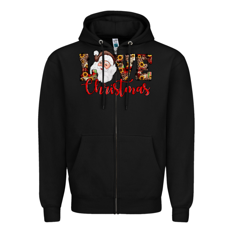 Love Christmas Santa Zipper Hoodie by JahusDesignShop | Teevron
