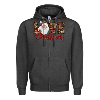 Charcoal Heather Love Christmas Santa Zipper Hoodie - JahusDesignShop