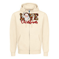 Sandshell Love Christmas Santa Zipper Hoodie - JahusDesignShop