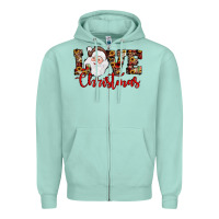 Seafoam Love Christmas Santa Zipper Hoodie - JahusDesignShop
