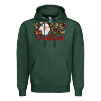 Sports Green Love Christmas Santa Zipper Hoodie - JahusDesignShop