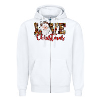 White Love Christmas Santa Zipper Hoodie - JahusDesignShop
