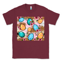 Burgundy Easter eggs cowhide leopard tumbler Easter Day Classic Tee - Neo Western