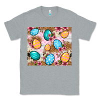 Heather Grey Easter eggs cowhide leopard tumbler Easter Day Classic Tee - Neo Western