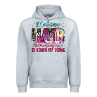Heather Grey making hair beautiful is kinda my thing Urban Hoodie - LillyAllenDesigns